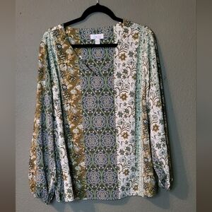 D&CO Womans Floral BlouseD&CO Womans Floral Blouse